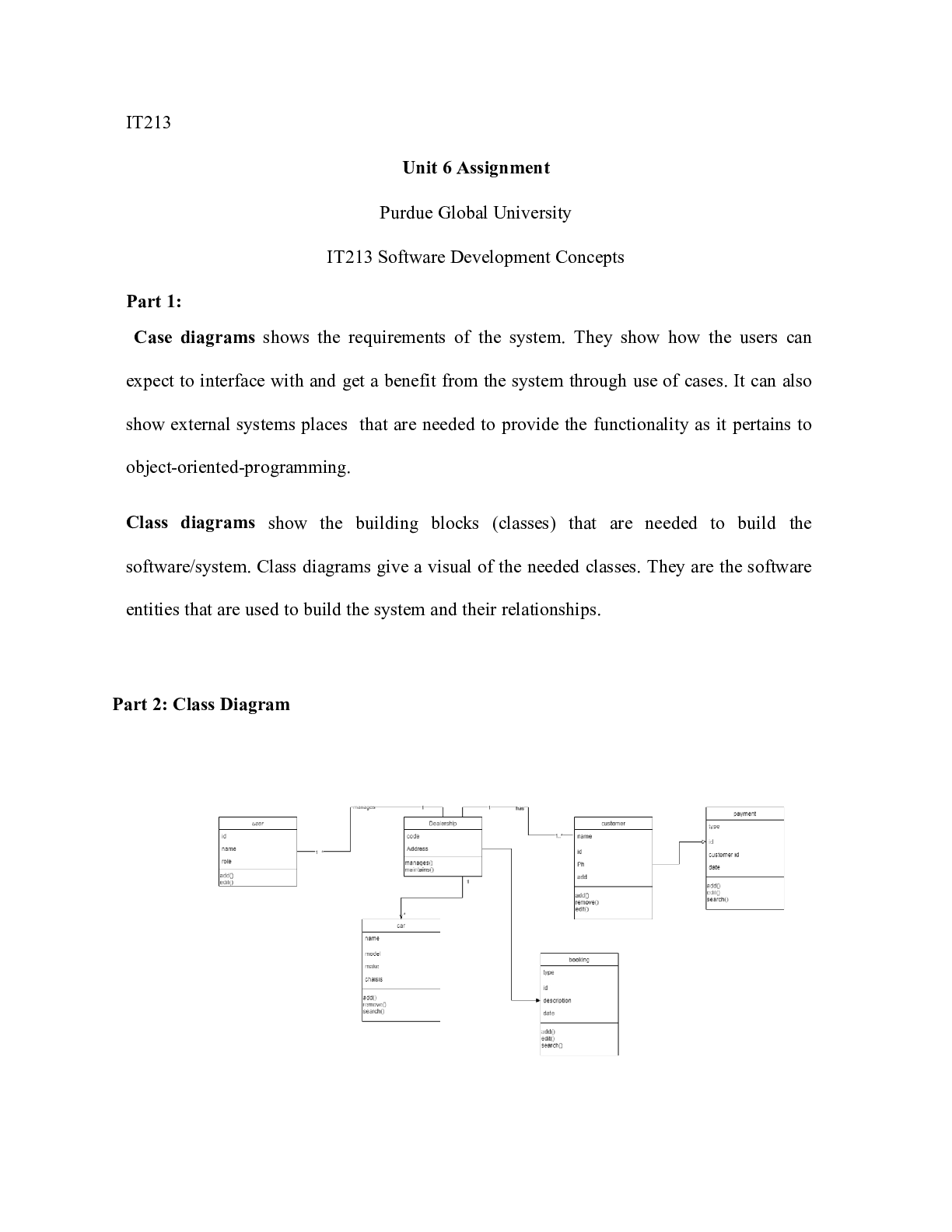 Preview image for IT213  Unit6.docx  IT213  Unit 6 Assignment  Purdue Global University  IT213 Software Deve